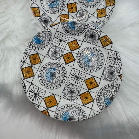 Vintage Kathie Winkle Ironstone Compass pattern 6" side plates. Set of 6. EUC. - Picture 11 of 12